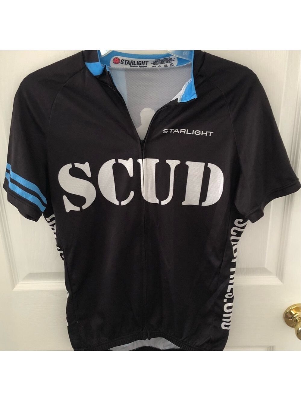 Women's XL Cycling Jersey Starlight Custom Apparel Full Zip Like New Coolweave